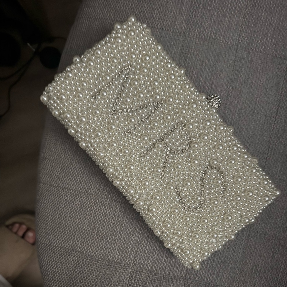 Pearl Embellished MRS Clutch